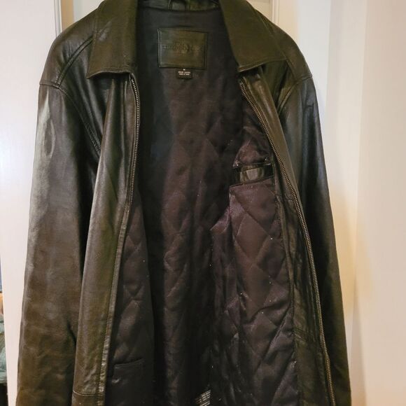 Knights Bridge Mens Leather Jacket, M - Picture 3 of 5